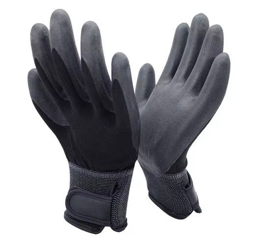 Black Heavy-Duty Work Gloves